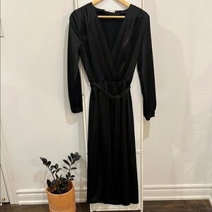 Mango Black Long Sleeve Dress